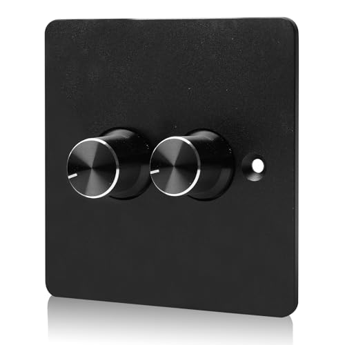 DC12V-24V LED Dimmer Schalter, Doppel dimmschalter, RV LED Dimmer Schalter, 2 Gang 120W 5A PWM 12V-24V Dimmer, Rotary RV lichtschalter dimmbar für Camper/Motorhome/Boot/Van/Truck DC12V-24V LED Dimmer Schalter, Doppel dimmschalter, RV LED Dimmer Schalter, 2 Gang 120W 5A PWM 12V-24V Dimmer, Rotary RV lichtschalter dimmbar für Camper/Motorhome/Boot/Van/Truck von LEKEFETO