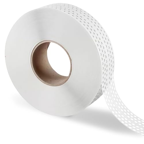 LEKEFETO Nahtabdeckband 5cmx40m Trockenbau - Selbstklebendes Gipskarton Fugenband mit Kantenschutz | Hochflexibel & Wiederverwendbar | 1 Rolle Premium-PVC Band von LEKEFETO