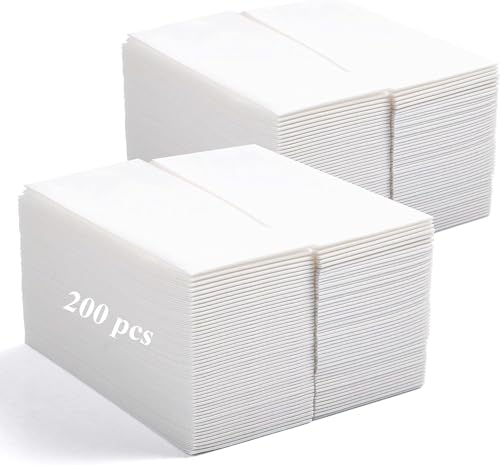 LEKOCH 100 PCS Einweg Servietten Weiß, Air Laid Stoffähnlich Servietten Für Hochzeit Premium QUALITÄT,43x30 von LEKOCH