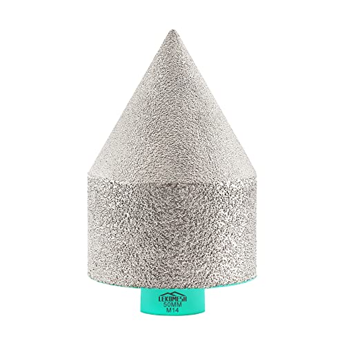 Diamant Fasenfräser 0-50mm LEKOMESH - Diamant Senksenker mit zum Formen vorhandener Löcher Feinsteinzeug Keramik Granit Marmor M14 Gewinde für Winkelschleifer von LEKOMESH