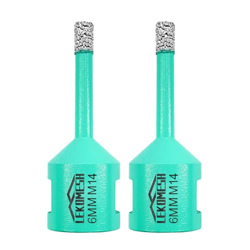 Diamantbohrkrone Fliesenbohrer 2Stück 6MM Lochsäge - LEKOMESH Für Porzellan Keramik Fliesen Marmor Granit Stein Quarz Vakuumgelötete M14 Gewinde für Winkelschleifer Diamantbohrkrone Fliesenbohrer 2Stück 6MM Lochsäge - LEKOMESH Für Porzellan Keramik Fliesen Marmor Granit Stein Quarz Vakuumgelötete M14 Gewinde für Winkelschleifer von LEKOMESH
