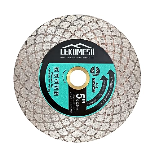 LEKOMESH Diamant Fliesenscheibe 125 x22,23mm Diamant Trennscheibe - Doppelseitige zum Schneiden Schleifen von Porzellan Keramik Fliesen Marmor Granit Kunststein LEKOMESH Diamant Fliesenscheibe 125 x22,23mm Diamant Trennscheibe - Doppelseitige zum Schneiden Schleifen von Porzellan Keramik Fliesen Marmor Granit Kunststein von LEKOMESH