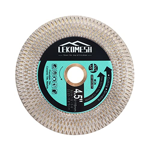 LEKOMESH Diamanttrennscheibe Fliesenscheibe 115MM - Diamant-Trennscheibe für Porzellan Keramik Fliesen Marmor Granit Kunststein,Angle Grinder Blade with X Mesh Rim LEKOMESH Diamanttrennscheibe Fliesenscheibe 115MM - Diamant-Trennscheibe für Porzellan Keramik Fliesen Marmor Granit Kunststein,Angle Grinder Blade with X Mesh Rim von LEKOMESH
