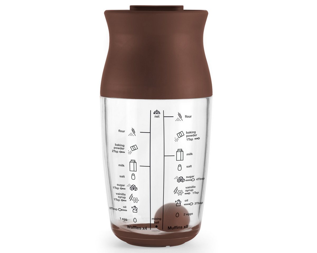 LEKUE Dressing Shaker Teig-Shaker mit Rezepten, Kunststoff, Silikon, Durchmesser unten 8 cm, oben 5.5 cm LEKUE Dressing Shaker Teig-Shaker mit Rezepten, Kunststoff, Silikon, Durchmesser unten 8 cm, oben 5.5 cm von LEKUE