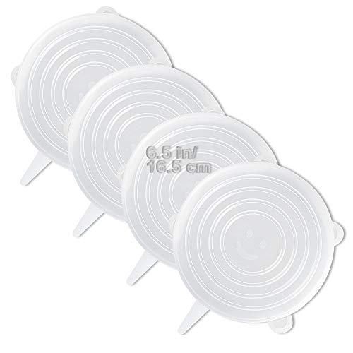 LELE LIFE 4 Stück Silikon-Stretch-Deckel in gleicher Größe, dicker, wiederverwendbar, langlebige Silikon-Behälterabdeckung, spülmaschinen- und gefriergeeignet, 16.5 cm LELE LIFE 4 Stück Silikon-Stretch-Deckel in gleicher Größe, dicker, wiederverwendbar, langlebige Silikon-Behälterabdeckung, spülmaschinen- und gefriergeeignet, 16.5 cm von LELE LIFE