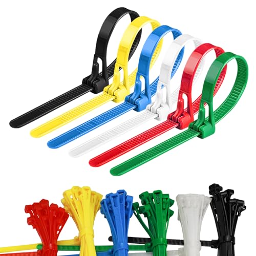 LELE LIFE Wiederverwendbare Kabelbinder, 20 cm, 120 Stück, farbige Kabelbinder, strapazierfähig, für den Außenbereich, kleine Kabelbinder, lösbare Kabelbinder, abnehmbar für Kabelmanagement (20 cm) LELE LIFE Wiederverwendbare Kabelbinder, 20 cm, 120 Stück, farbige Kabelbinder, strapazierfähig, für den Außenbereich, kleine Kabelbinder, lösbare Kabelbinder, abnehmbar für Kabelmanagement (20 cm) von LELE LIFE