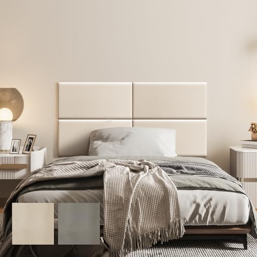 LELEFIDO 3D-Wandpaneele – Selbstklebende Wandverkleidung aus Kunstleder, Weiche Wandpaneele für eine dekorative Wandgestaltung – Perfekte Wall Deko für Wohnzimmer, Schlafzimmer ，60 * 30 * 3CM，4 Stück von LELEFIDO