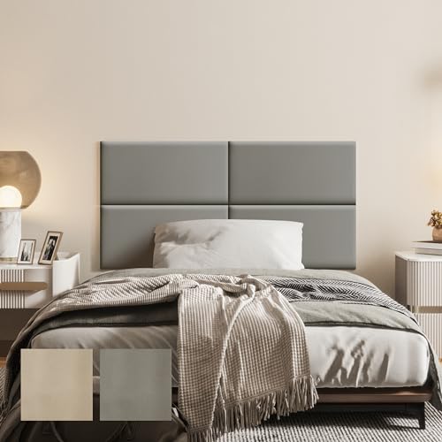 LELEFIDO 3D-Wandpaneele – Selbstklebende Wandverkleidung aus Kunstleder, Weiche Wandpaneele für eine dekorative Wandgestaltung – Perfekte Wall Deko für Wohnzimmer, Schlafzimmer ，60 * 30 * 3CM，4 Stück von LELEFIDO
