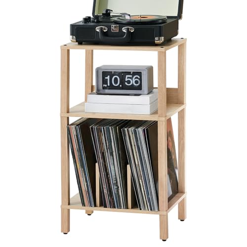 LELELINKY Nachttisch Rattan, Kleiner Beistelltisch mit Rattan Dekoriert Schubladen und Offenem Regal, Nachttische Holz Boho, Nachtkommode mit Tischbeine aus Massiv für Wohnzimmer, Schlafzimmer, Natur von LELELINKY