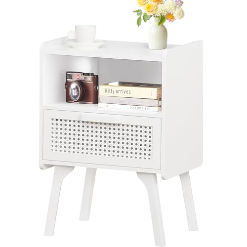 LELELINKY Nachttisch Rattan-Weiß LELELINKY Nachttisch Rattan-Weiß von LELELINKY