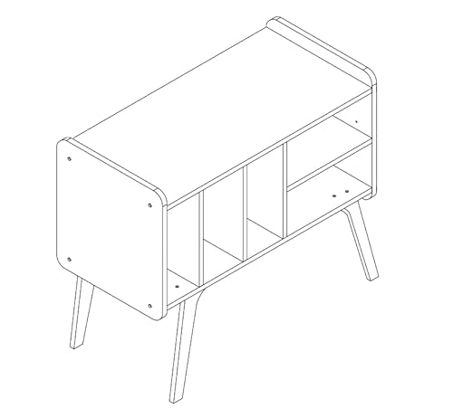 LELELINKY Tisch-Braun Geeignet für Wohnzimmer, Schlafzimmer, Musikzimmer, Büro von LELELINKY