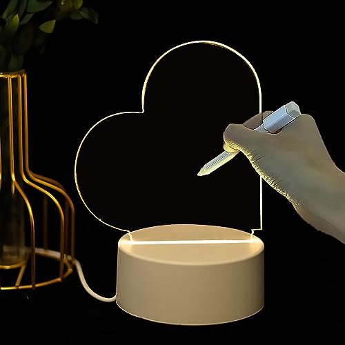 LELYFIT DIY Personalisiertes Nachtlicht, 7 Farben LED Kreative DIY-Lampe, DIY Schreiben Löschbar Nachtlicht, 3D Illusion Lampe LED Nachtlicht, Personalisiertes Geschenk für Mama, Kinder von LELYFIT