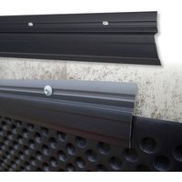 LEMAL Noppenbahn Abschlussprofil PT6 (2 Meter) PVC Kunststoff anthrazit, Noppenfolie Mauerschutz: 100 Meter / 50 Leisten von LEMAL