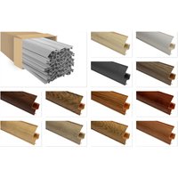 Lemal - pvc Sockelleisten Sparpakete Fußbodenleisten 23x65mm Modern Kabelkanal: 0103 Holzoptik Beige, Innenecke von LEMAL