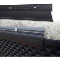 Noppenbahn Abschlussprofil PT6 (2 Meter) pvc Kunststoff anthrazit, Noppenfolie Mauerschutz: 30 Meter / 15 Leisten - Lemal von LEMAL