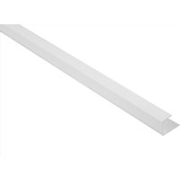 Lemal - U-Profil PT5 (2 Meter) pvc Kunststoff weiß, für 12.5mm Rigipsplatten, Rigips Abschlussprofil: 10 Meter / 5 Leisten von LEMAL