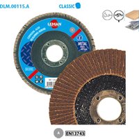 Box mit 10 Korund-Schleifscheiben für Metall Classic ø 125 Körnung 120 Bohrung 22,23 mm Konisch von LEMAN