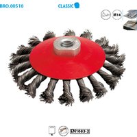 Bürste für Toilettenschüssel mit gedrehtem Stahlseil für Metall Classic ø 100 Seil 0,35 Packung mit 4 von LEMAN