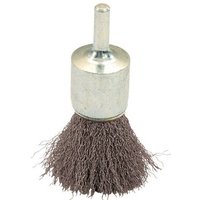 Leman - Pinselbürste auf Stange gewellter Stahldraht harte Beize Holz/Metall - d. 25 mm - q. 6 x 17 mm - Draht 0.30 320.025A von LEMAN