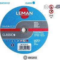 Schachtel mit 25 Flachscheiben zum Trennen, fein, Metall, Classic ø 125, Bohrung 22,23, Dicke 1 mm von LEMAN