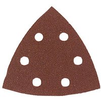 Set mit 6 dreieckigen Klettpads aus Korund 94 x 94 mm Gr. 80 - 6 Löcher für Holz und Metall Leman 094094.06.02 von LEMAN