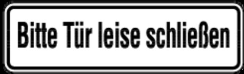 LEMAX® Aufkleber Hinweisschild, Bitte Tür leise schließen, 70 x 240 mm Folie selbstklebend Weiß Aufdruckfarbe: Schwarz 240x70mm von LEMAX