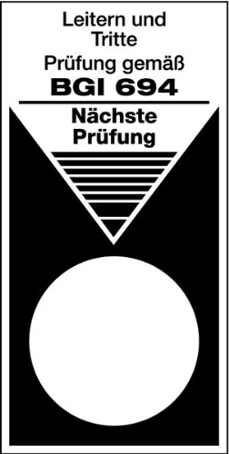 LEMAX® Aufkleber Grundplakette, Leitern u. Tritte, DGUV Information 208-016, 80 x 40 mm - Bund = 50 Stk. Folie selbstklebend Gelb Aufdruckfarbe: Gelb 40x80mm von LEMAX