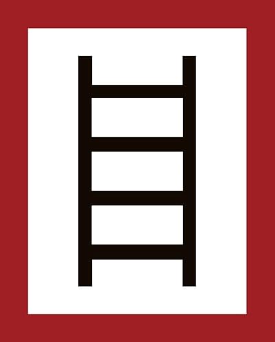 LEMAX® Aufkleber Hinweisschild zum Anleitern gemäß DIN 4066 Folie selbstklebend 250 x 200 mm (Brandschutz, Feuerleiter) wetterfest von LEMAX