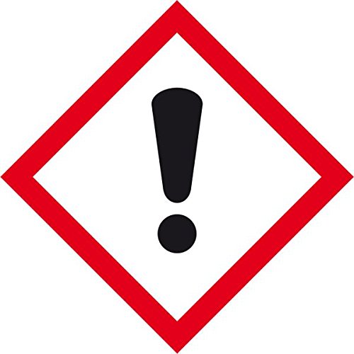 LEMAX® Gefahrensymbol Ausrufezeichen GHS07, Folie, selbstklebend, 26x26mm, 21/Bogen von LEMAX