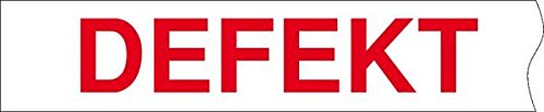 LEMAX® Klebeband DEFEKT, weiß/rot, Polypropylen, selbstklebend, 50mm, 66m/Rolle von LEMAX