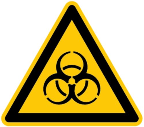 LEMAX® Warnschild, Warnung vor Biogefährdung W009 DIN EN ISO 7010 Alu geprägt gelb/schwarz, 200mm von LEMAX