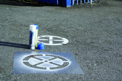 LEMAX® Sprühschablone aus Kunststoff - absolutes Halteverbot | 550x550 mm, 1 Stk von LEMAX