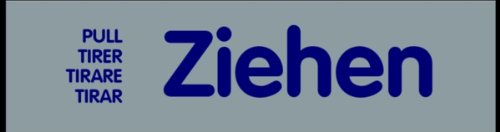 LEMAX® Türschild, Ziehen - mehrsprachig, 40 x 160 mm Kunststoff grau 160x40mm von LEMAX