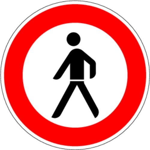 LEMAX® Verkehrszeichen - Verbot für Fußgänger, Zeichen 259 Alu 2 mm, RA1 rot/weiß 42 von LEMAX