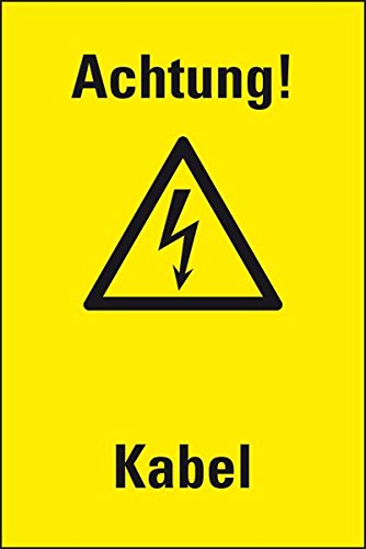 LEMAX® Warn-Kombischild Achtung! Kabel, Kunststoff, 300x200mm von LEMAX