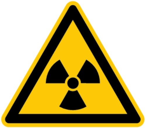 LEMAX® Warnschild, Warnung vor radioaktiven Stoffen oder ionisierender Strahlung W003 - ASR A1.3 (ISO 7010) Alu geprägt gelb/schwarz, 200mm von LEMAX