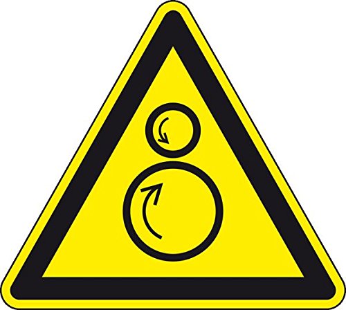 LEMAX® Warnschild Warnung vor gegenläufigen Rollen, ASR/ISO, Kunststoff, SL 200mm von LEMAX