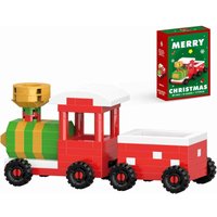 Weihnachtszug-Bausteine-Set, kompatibel mit dem Adventskalender 2024, stapelbares neues Spielzeug, Weihnachtsgeschenkbox, Neujahrs-Weihnachtsgeschenke von LEMAX