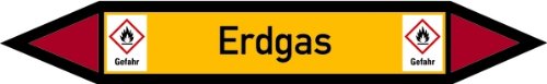 Rohrleitungskennzeichen Erdgas Gefahrensymbol: GHS 472 15x100mm Rohrleitungskennzeichen Erdgas Gefahrensymbol: GHS 472 15x100mm von LEMAX