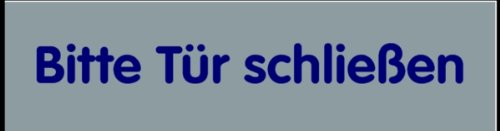 Schild PVC Türschild 'Bitte Türe schließen' selbstklebend 20x80mm Schild PVC Türschild 'Bitte Türe schließen' selbstklebend 20x80mm von LEMAX