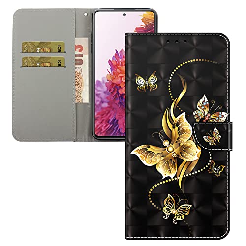 LEMAXELERS Galaxy A04S Hülle,Samsung Galaxy A04S Handyhülle 3D Glitzer Goldschmetterling Mädchen Flip Case PU Leder Cover Magnet Schutzhülle Handytasche für Samsung Galaxy A04S,BX Gold Die von LEMAXELERS