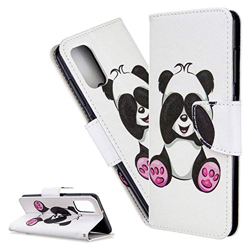 LEMAXELERS Galaxy S20 FE 5G Hülle,Samsung Galaxy S20 Lite Handyhülle Leder Niedlicher Panda Flip Case PU Leder Cover Magnet Schutzhülle Tasche Ständer Handytasche für Galaxy S20 FE 5G,BF Cute Panda von LEMAXELERS