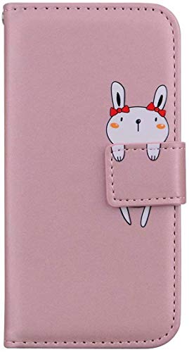 LEMAXELERS Huawei Y7 2019 Hülle,Für Huawei Y7 2019 Handyhülle Süß Schön Cartoon Tiere Must Flip Case PU Leder Cover Magnet Schutzhülle Tasche Ständer Handytasche für Huawei Y7 2019,Rabbit von LEMAXELERS