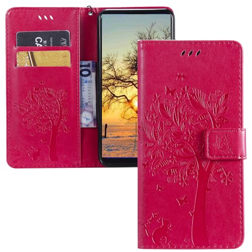 LEMAXELERS Nokia G42 Hülle, Nokia G42 Handyhülle Prägung Blumen Wunschbaum Mädchen Flip Case PU Leder Cover Magnet Schutzhülle Ständer Handytasche für Nokia G42,KT Rose Wish von LEMAXELERS