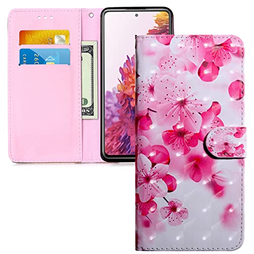 LEMAXELERS iPhone 15 Pro 6.1" Hülle, iPhone 15 Pro Handyhülle 3D Glitzer Rosa Blume Mädchen Flip Case PU Leder Cover Magnet Schutzhülle Tasche Ständer Handytasche für iPhone 15 Pro,BX Cherry von LEMAXELERS