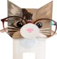 LEMCC Kreativer Brillenständer in Tierform, aus Holz, Katzenform, Brillenständer, Sonnenbrillenständer, für Zuhause, Büro, Schreibtischdekoration, Zubehör von LEMCC