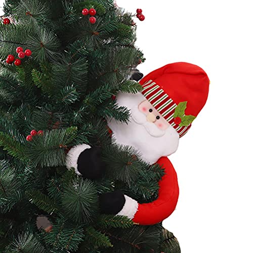 Weihnachtsbaumspitze, Plüsch-Weihnachtsmann, Weihnachtsbaumschmuck, Weihnachtsbaumschmuck, Weihnachtsdekorationen für Weihnachten, Weihnachtsbaumschmuck, Party, Heimdekoration(#2) von LEMCC