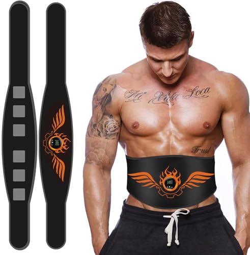 EMS Muscle Stimulator, Abs Trainer Abdominal Muscle Toner Electronic Toning Belts Workout Home Fitness Device with USB Rechargeable for Abdomen Arm Leg Men and Women von LEMENG