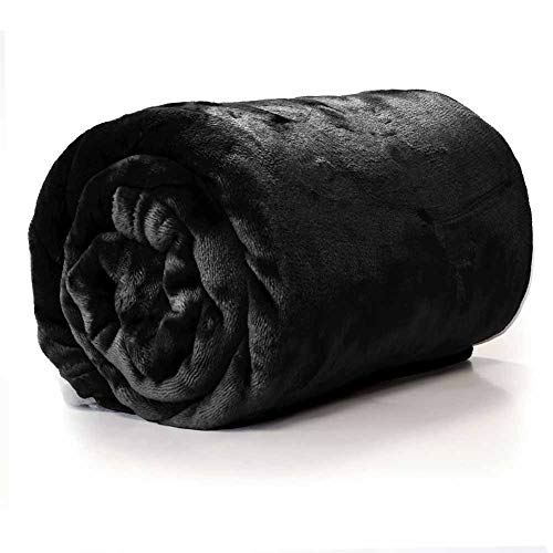 LEMETEX Decke Enzo schwarz 130 x 180 cm 1 Stück von LEMETEX