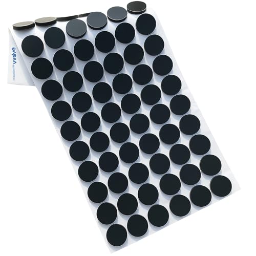 108 Stück runde Selbstklebende Filzgleiter, 15mm Durchmesser, 2mm stark - Premium Möbelschutz-Pads mit starkem Kleber für Stühle, Tische & Möbel, Rutschfester Bodenschutz - Schwarz ﻿ von LEMLIN